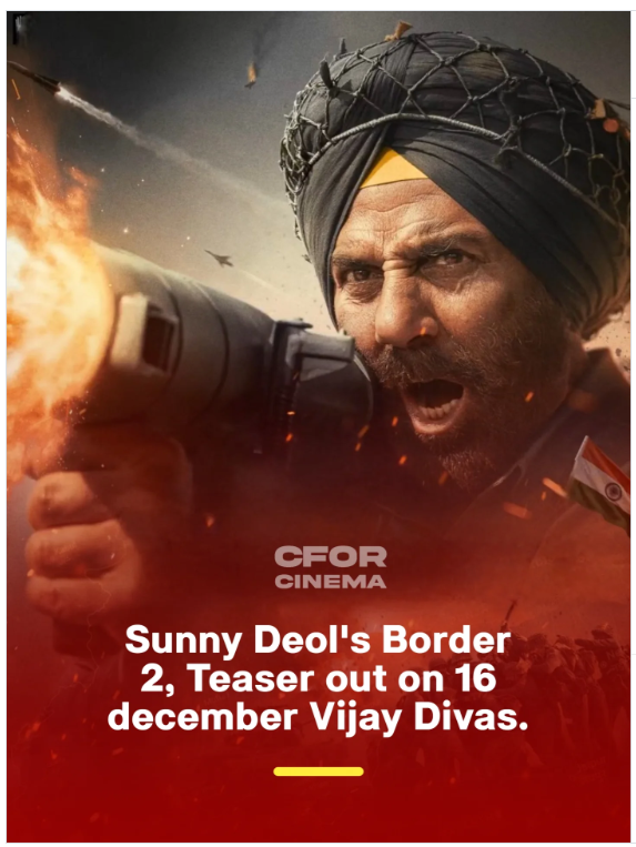 Sunny Deol in Border 2 patriotic war film official poster
